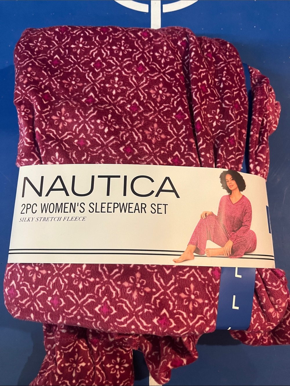 Nautica Women's 2-Piece Sleepwear Set - Burgundy Pattern
